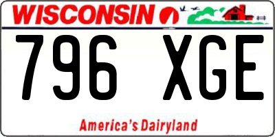 WI license plate 796XGE