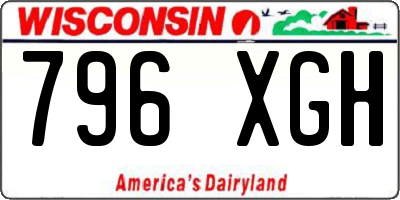 WI license plate 796XGH