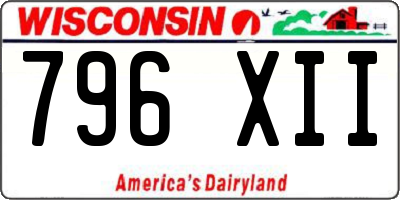 WI license plate 796XII