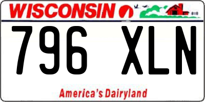 WI license plate 796XLN