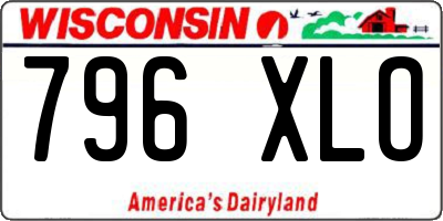 WI license plate 796XLO