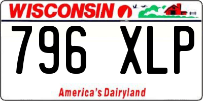 WI license plate 796XLP