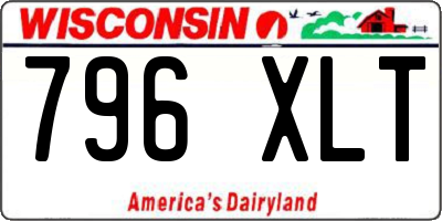 WI license plate 796XLT