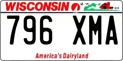 WI license plate 796XMA