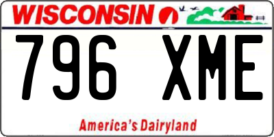 WI license plate 796XME