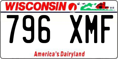 WI license plate 796XMF