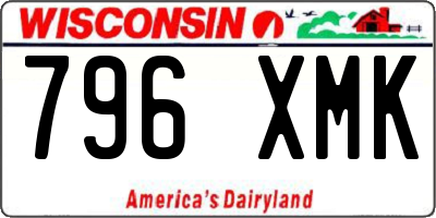 WI license plate 796XMK