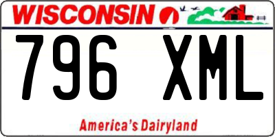 WI license plate 796XML