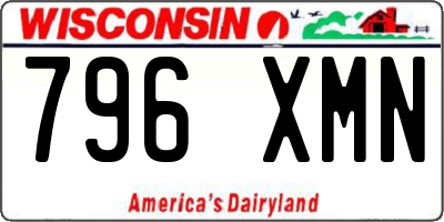 WI license plate 796XMN