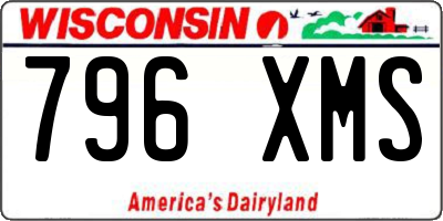 WI license plate 796XMS