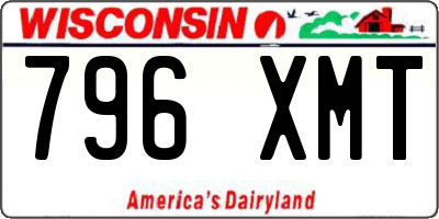 WI license plate 796XMT
