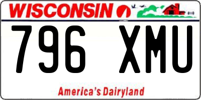 WI license plate 796XMU