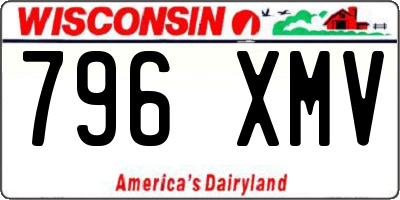 WI license plate 796XMV
