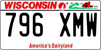 WI license plate 796XMW