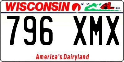 WI license plate 796XMX