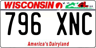 WI license plate 796XNC