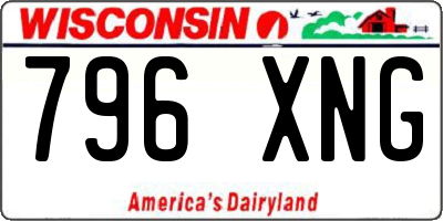WI license plate 796XNG