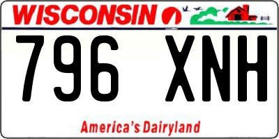 WI license plate 796XNH