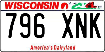 WI license plate 796XNK