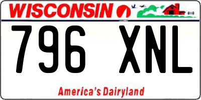 WI license plate 796XNL