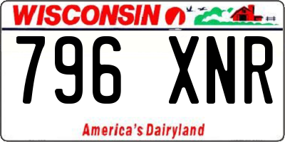 WI license plate 796XNR