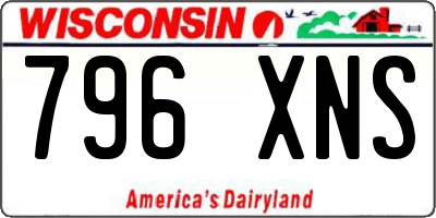 WI license plate 796XNS