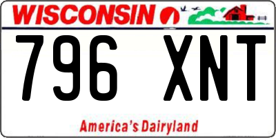 WI license plate 796XNT