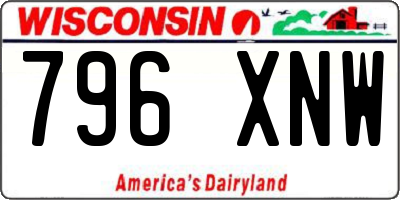 WI license plate 796XNW