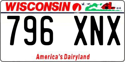 WI license plate 796XNX