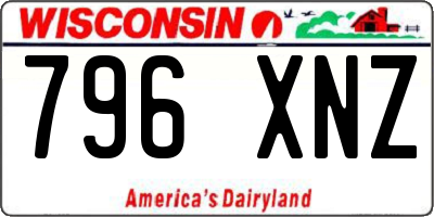 WI license plate 796XNZ