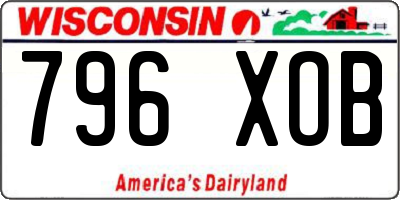 WI license plate 796XOB