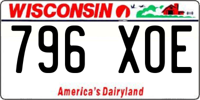 WI license plate 796XOE