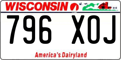 WI license plate 796XOJ