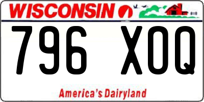 WI license plate 796XOQ