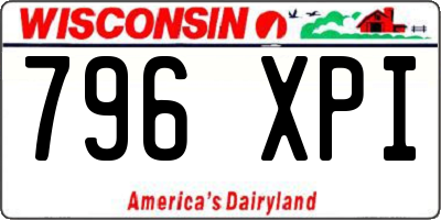 WI license plate 796XPI