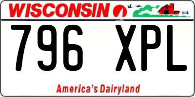 WI license plate 796XPL