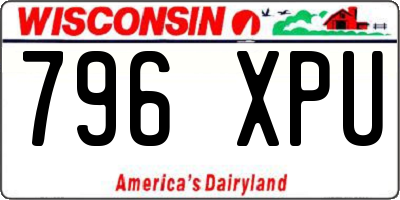 WI license plate 796XPU