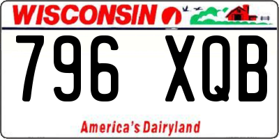 WI license plate 796XQB