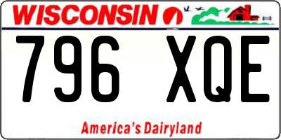 WI license plate 796XQE