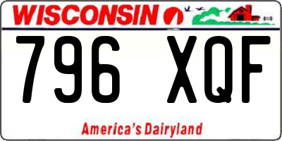 WI license plate 796XQF