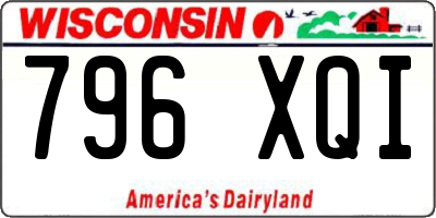 WI license plate 796XQI