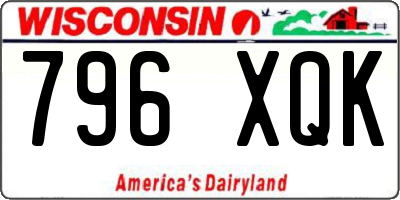 WI license plate 796XQK