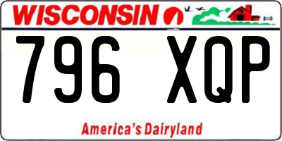 WI license plate 796XQP