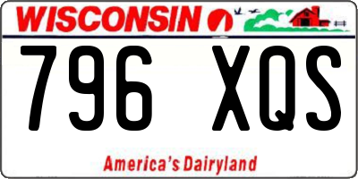 WI license plate 796XQS