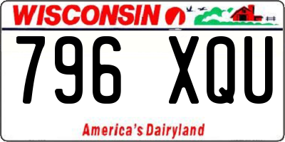 WI license plate 796XQU