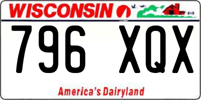 WI license plate 796XQX