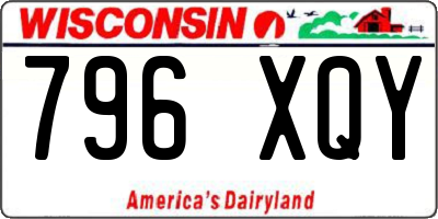 WI license plate 796XQY
