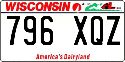 WI license plate 796XQZ