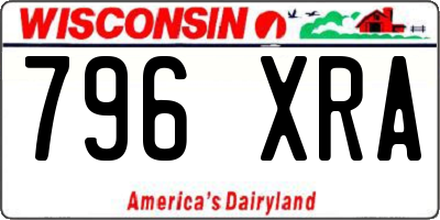 WI license plate 796XRA