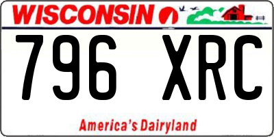 WI license plate 796XRC